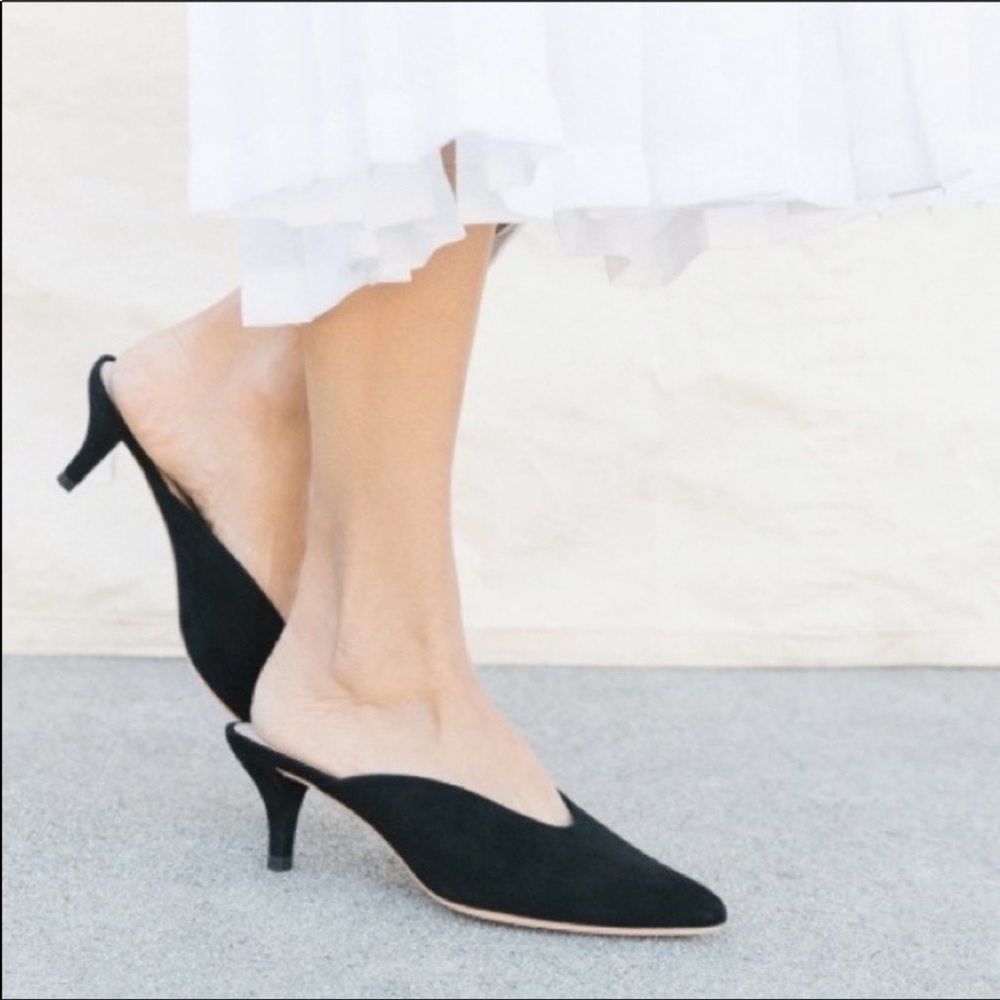 Loeffer Randall size 5 black mule heels